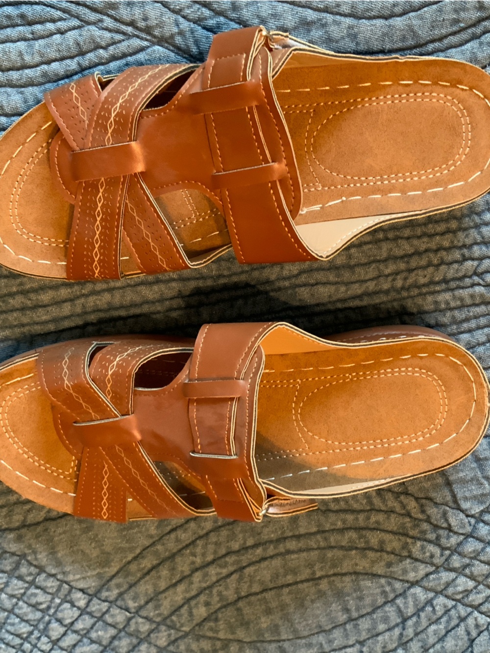 Women's Brown Slide Sandals - Casual Comfort